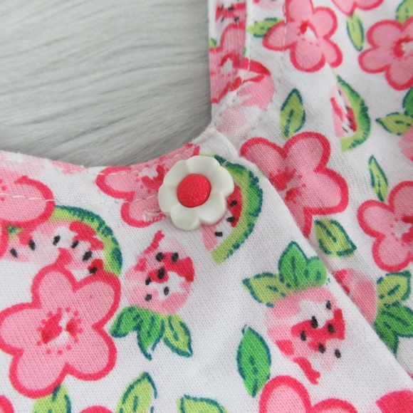 Basic Editions Floral & Watermelon Romper 10/12 - Picture 8 of 12